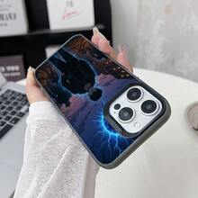Funda de teléfono creativa estilo , gadget de moda, batalla de dibujos animados, anime, cómic, actualización solo, agujero negro S-SOLO, compatible con Apple para iPhone 17 Air 16 16E 15 14 13 12 Mini 11 Pro Max X XR XSMAX 8 7 E Plus en colorido mate plateado, carcasa dura, funda de teléfono, funda práctica, estuche - Mezcla de colores - Ver 7