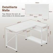 White Height Adjustable Desk 160 X 75 Cm Electrically Adjustable L-Shaped Desk With Memory Control, Ergonomic Game Table With Cup Holder, Hook. - Beige - View 9