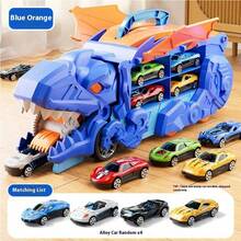 2025 New Dinosaur Swallowing Car Storage Ejection Sliding Track Alloy Toy Car, Children's Educational Toy, Birthday Gift, Christmas Gift, Halloween Gift, Holiday Gift, Perfect Gift