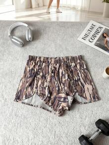 1PCS Camo Shorts, Womens Pajama Shorts, Gym Shorts For Women, Camping Work Out Y2k, Christmas Pajama Pjs, Shorts For Women, Biker Shorts Women, Running Shorts - 摩卡棕 - 查看 2
