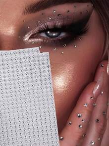 3d Rhinestone Stickers - Multi-Size Round And Teardrop Glitter Stickers For Face, Hair, Body - Diy Party Makeup, Music Festival And Clothing Accessories - Gorgeous Gift, Dress Up Stickers - Multicolor - View 1