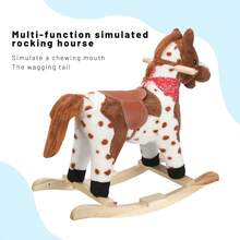 Elephant Rocking Chair, Brown Pony Rocking Chair,Unicorn Rocking Chair For Girl & Boy, Sensory Toys For Balance Training, Toys For Development,Christmas Gift - Brown Horse - View 4