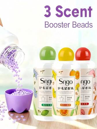 220 G Botella de perfume con perlas para ropa, detergente para la ropa "Perlas para la ropa" "Perlas concentradas para la ropa" "Cápsulas para la ropa" "Detergente para la ropa con aroma a flor de cerezo". Hogar, regalo, Navidad