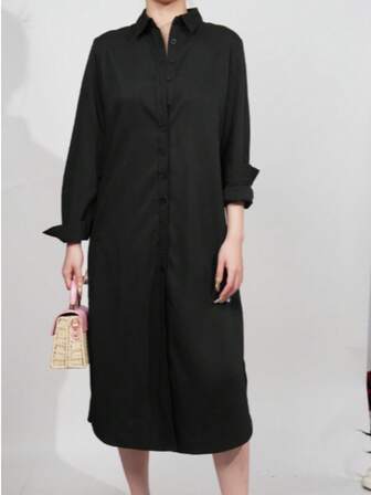 כיסים מכופתרים, צווארון חולצה, שרוולים ארוכים, חולצות ארוכות קז'ואליות, נסיעות משרדיות שחורות, קניות, לבוש יומיומי, אביב וסתיו, פסטיבלים שונים.