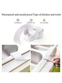 1 Stück PVC wasserdichtes schimmelresistentes Dichtungsband, selbstklebendes Abdichtungsband für Küche & Badezimmer, Heimdekoration, Herbstdekoration, Rückkehr zur Schule - Verschiedenfarbig - Übersicht 12