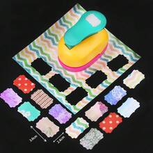 New Stamp Border DIY Punch Stamp Shape Craft Punch Embossing Machine Round Hole Punch Toothed Puncher Embosser - Multicolor - View 14