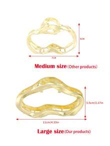 1pc Extra Large 11cm/4.33in Hollow Metal Hair Claw Clip (Slight Scratches Are Normal, Inner Texture Is Random) Fall Winter Hair Clip Hair Accessories For Women For Vacation Outfits Woman