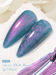 Mtssii 7ml Aurora Pearl Thread Shell Mermaid Nail Gel Polish Sparkling Shimmer Cream White Blue Pink UV LED Varnishes Shiny Soak Off Lacquer Semi Permanent Manicure Nail Art Design