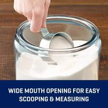 Half Gallon Glass Jar With Airtight Lid, Wide Mouth Clear Canister For Kitchen Pantry Storage, Ideal For Flour, Sugar, Cookies, Pasta, Dry Food, Crafts, And DIY Organization, Large 64 Oz Capacity, Dishwasher , Leakproof Container - 1 - 查看 3