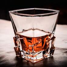 Whiskey Glass Set Of 2Crystal Whiskey Glasses Thick Bottom Bourbon Glasses Old Fashioned Rocks Glass Tumbler Scotch Cocktail Liquor Home Bar Diamond Glasses - 威士忌酒杯 - 查看 2