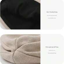 1顶女士秋冬保暖针织帽，百搭且修饰脸型，适合日常佩戴 - A - 查看 6