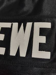 加大码男士18号黑色宽松透气短袖套头足球衫，英文字母刺绣，适合休闲、街头、派对、运动、跑步、健身等场合，男士礼物 - 黑色 - 查看 8