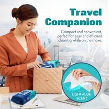 Body Wipes For Adults Bathing No Rinse - Adult Wipes For Elderly 8" X 12" 200 Count Shower No Rinse Incontinence Disposable Washcloths Aloe Vera Vitamin E + 4 Individual Packs - Gói 4 khăn lau 200 tờ - Xem 6