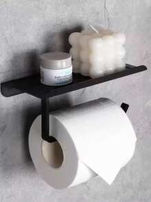 1个浴室手机支架，厕所手机架，洗手间小型收纳架，铝制浴室手机和卫生纸架 - 彩色 - 查看 7