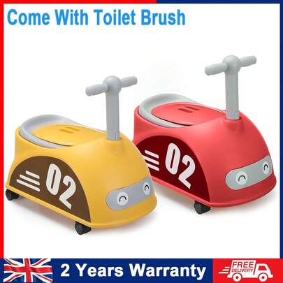 OYAJIA 2-In-1 Potty Seat With Ride-On Car, Push-Along Design, Removable Inner Pot For Easy Cleaning, Handle Grip And Soft Padding, Travel-Friendly For Toddlers 18-36 Months+