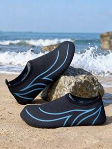 Zapatos acuáticos para parejas Inkach, zapatos de interior para fitness, zapatos de yoga transpirables y de secado rápido, zapatos de agua para vadear y nadar - E Luna Negra - Ver 6