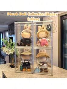 1pc Transparent Display Case, Suitable For Large Plush Toys, Acrylic Clear Display Cabinet, Candy Decor Storage Box, Used For Organizing And Displaying Plush Toys, Dust-Proof And Waterproof Storage - Multicolor - View 3