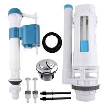 Toilet Cistern Dual Push Button Flush Valve Replacement Siphon Repairs Kit - Multicolor - View 12