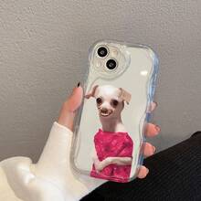 Funda de teléfono con diseño impreso, Compatible con 16 Plus/15//Pro, con ondas de color crema, TPU Premium para los modelos 14/Plus/Pro//13/12/11/Xs. - Negro - Ver 4