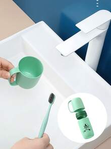 1pc Customizable Name Portable Travel Toothbrush Case, Personalized Initial A-Z Bathroom Accessory, Outdoor Travel Toothbrush & Toothpaste Storage Box, Dust-Proof Organizer Box, Portable Toiletry Storage Box, Travel Essential, Back To School Supplies, Bathroom Supplies, Personalized Gift, Birthday Gift, Valentine's Day Gift, New Year Gift, Back To School Season Essential - Multicolor - View 10
