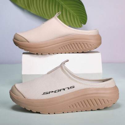 Sandalias casuales de verano para mujer, zapatos tipo mula transpirables y de fácil puesta