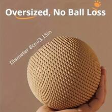 Balle de jouet pour chat en matériau naturel, durable et résistante aux morsures, conception sonore sans batterie, convient pour une utilisation intérieure et extérieure, excellent cadeau pour les propriétaires de chats, jouet pour animaux de compagnie pour le plaisir intérieur et extérieur, texture artisanale, jouet pour animaux de compagnie, divertissement pour chats, passe-temps pour animaux de compagnie - Multicolore - Voir 2