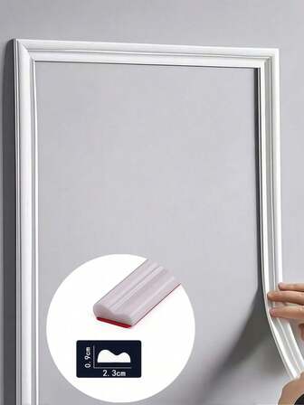 Tiras Decorativas Autoadesivas Elegantes de PVC - Flexíveis e Dobráveis para Paredes, Pisos e Armários - Fácil de Instalar, Decoração Europeia para Casa e Piso, Decoração de Parede, Embelezamento Doméstico, Acabamento Brilhante e Estiloso, Material de PVC, Casa, Ferramentas de Melhoria Doméstica, Suprimentos de Pintura Tratamentos de Parede, Adesivo de Parede