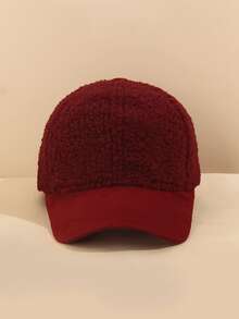 1pc Children's Solid Color Wool Baseball Cap, Suitable For Different Age Groups Of Children And Teenagers For Daily Warmth And Casual Wear - 1PC - View 26