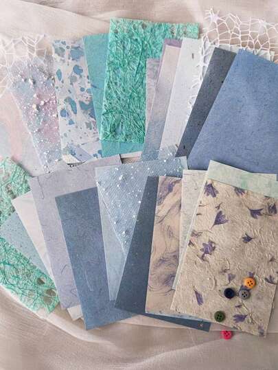 Mixed Material Vintage Textured Paper For DIY Collage Background Decoration