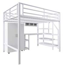 Kids Bed Frames, Headboards & Footboards - White + Metal + 140cm*200cm - View 9