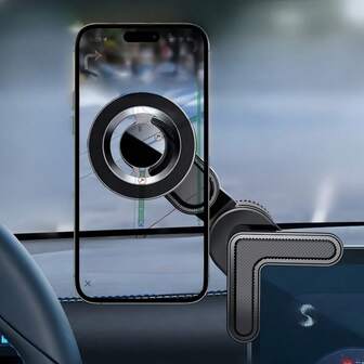 1pc 360 Degree Rotating Magnetic Car Phone Holder, Suitable For Car Dashboard, Strong Magnetic Car Phone Mount