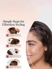 22pcs Simple Hair Claw Set, 2pcs Hair Hoops, 20pcs Mini Hair Claws, Fashion Hair Clips For Women | Non-Pulling And Non-Snagging | Durable Plastic Material | Ideal Gift For Women - Tortoiseshell And Black - Black - View 5