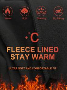 Plus Size Leggings With Pockets High Waisted Velvet Solid Color Black Leggings, Yoga Pants Gym & Winter High Waist Thermal Lined Leggings - màu đen - Xem 5