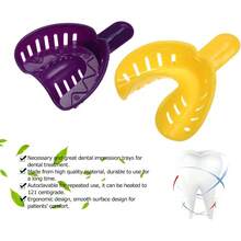 estilo12 Unids Bandeja De Impresión Dental De Plástico En Forma de U Dientes Titular Autoclavable Instrumento Dientes Moldeado Herramienta de Cuidado de Salud OralVersión mejorada