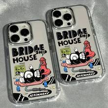 Funda de teléfono Doodle para iPhone 13/12/11/16 Pro Max/15 Pro/14 PLUS, con absorción de impactos, propiedades antideslizantes, diseño ligero y un estilo nuevo de moda, ofreciendo una protección de alta calidad de TPU para hombres y mujeres. - Color 1 - Ver 3