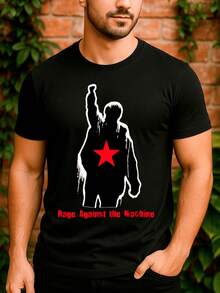 Rage Against The Machine Rap Metal Band Basic Unisex T-Shirt 100% Premium Cotton – Men's And Women's | Casual, Streetwear, Plus Size, New Arrival With Immediate Shipping In Various Colors - 黑色 - 查看 2