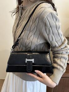Fashionable Solid Color Retro Minimalist Elegant Shoulder Bag