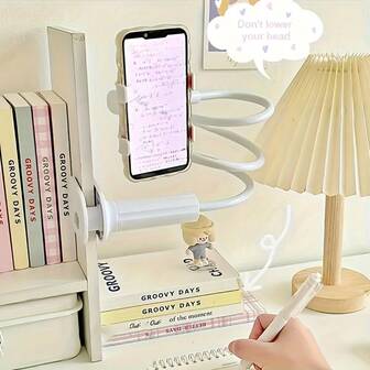 27.56 Inch Adjustable Gooseneck Phone Holder, 360° Rotating Carbon Steel Slouchy Stand, Suitable For Bed & Desk Video Watching, No Battery Needed, Perfect Holiday Gift For Friends & Family