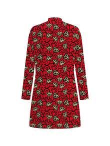 Men's Casual Long-Sleeved Two-Piece Suit, Mid-Length Top And Trousers - Red - View 5