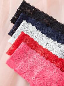 10 pièces Femmes Culotte Couleur Unie Sexy Imprimé Léopard Sous-vêtements Slip Taille Basse G-String Patchwork Transparent Dentelle Florale Imprimé Guépard Lingerie