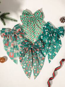 4 Pieces/Set Cute Big Bow Hair Clip, Kids Girl's Fashion Hair Accessories, Essential Girls Party Outfit, Choice - Multicolor - View 11