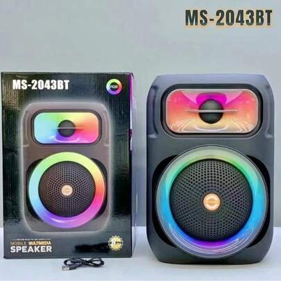 Altavoz bluetooth de 8 pulgadas al aire libre subwoofer portátil portátil luz fantasma para el hogar K canción insertar sonido de tarjeta, Sistema estéreo bluetooth PA speaker - karaoke portátil inalámbrico DJ, dual 6.5 "32W de potencia máxima, sonido hd fuerte y luces LED, recargable, puerto USB,AUX,TWS, radio FM, fiesta interior/exterior