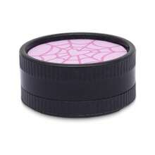 1pc 55mm Plastic Grinder With Cute Pattern Sticker, 4 Patterns Available, Portable And Practical, Suitable As Birthday, Holiday, Christmas Gift