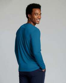4 Pack: Men's Dry-Fit Active Athletic Long Sleeve Pocket Crew-Shirt Outdoors UPF 50 (S-5XLT), Breathable,-Wicking - 第九組 - 查看 6