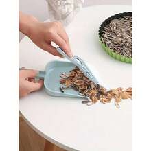 1 set mini sopskyffel och kvast, lämplig för hamstrar och husdjur - rengöringsborste för skrivbord och tangentbord - plastskrapborsteset - Multifärgad - Visa 7