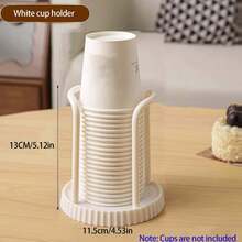 1pc Disposable Cup Holder, Simple Paper Cup Rack, Multifunctional Desktop, Coffee, Milk Tea Cup Organizer - Multicolor - View 7