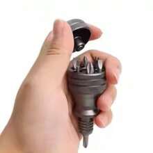 7-In-1 Handheld Screwdriver & Ballpoint Pen Tool Set With Multifunctional Measuring Technology Ruler, Touchscreen Stylus & Spirit Level, Tools For Men - Black - View 4