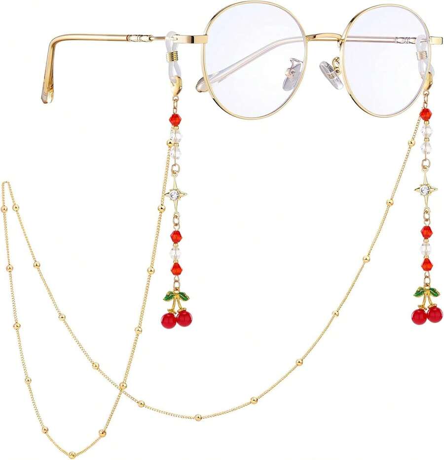 Stylish Eyeglass Chain Women - Glasses Holder Chain With Tassel Eyewear Retainer Strap Preventing Glasses Loss - Hoa linh lan - Xem 1