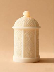 花卉浮雕3D灯笼造型硅胶蜡烛模具，耐热 | 高弹性硅胶模具，用途广泛 - 可用于制作蜡烛、石膏/绘画、捏捏乐/解压玩具、摄影背景、节日家居装饰、馈赠亲友。手工一体成型，柔韧易清洗，可重复使用。 - 白色 - 查看 10