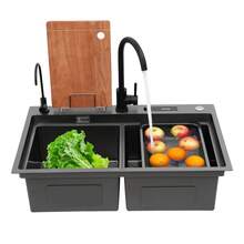 YUNRUX Kitchen Sinks - Black - View 1